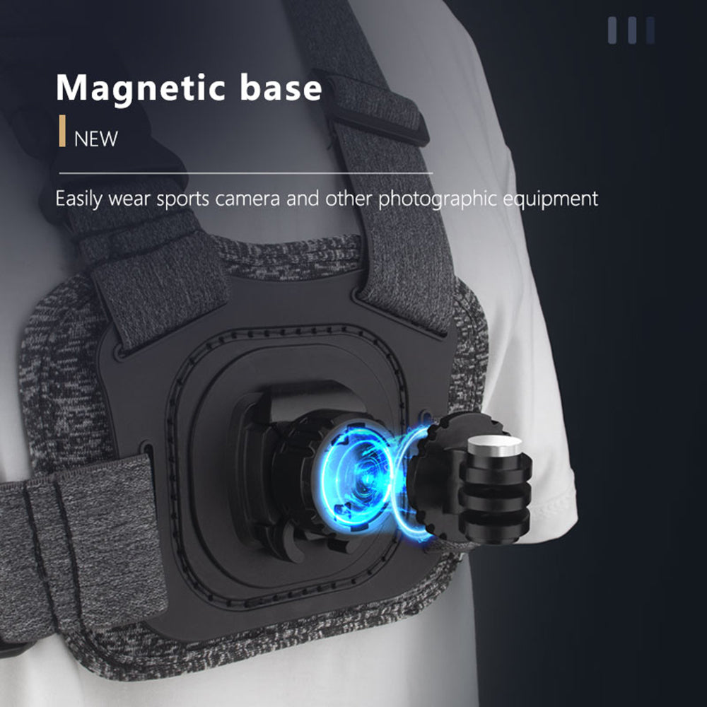 Supporto Petto Camera Sport Techsuit JX-002 per Serie GoPro, Grigio