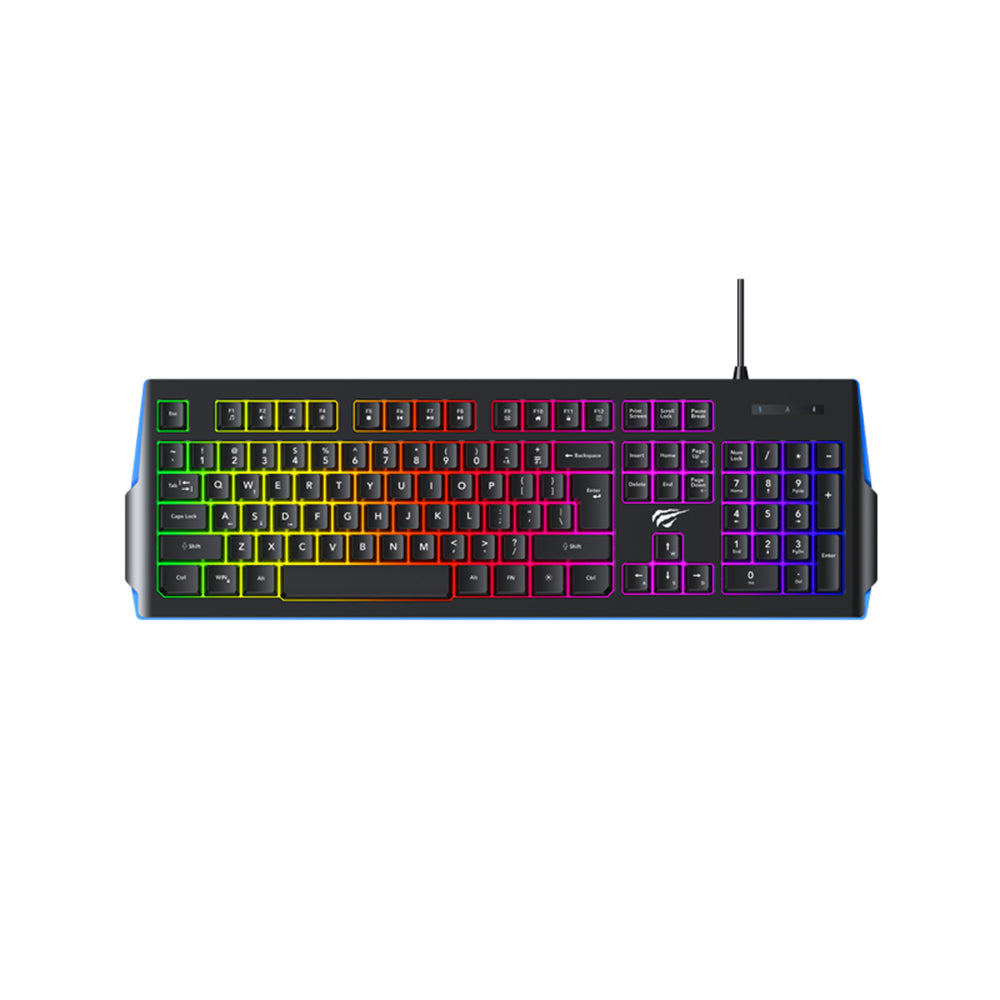 Clavier Gaming Filaire USB HAVIT KB866L, RGB, 1.4m, Noir Rouge