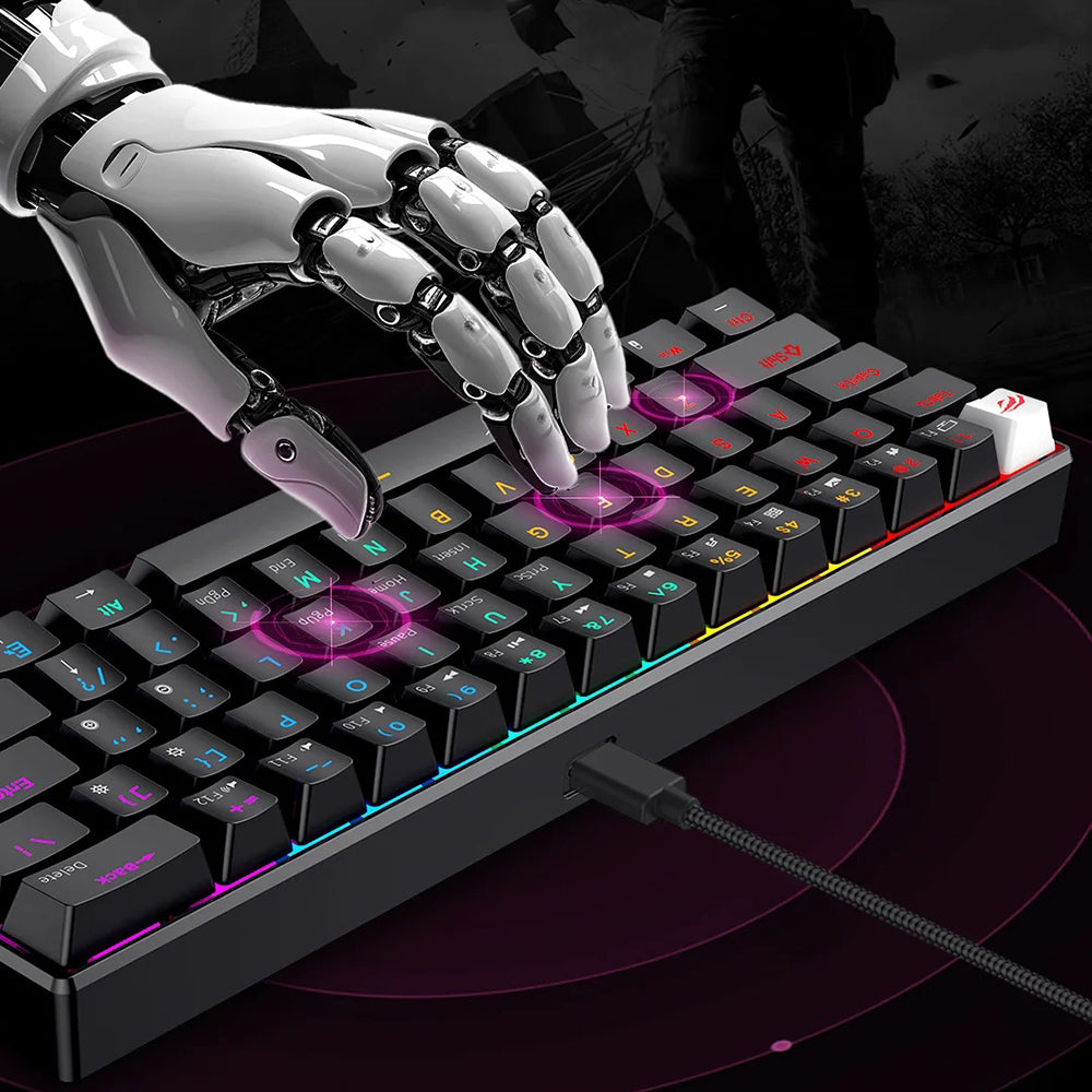 Gaming-Tastatur Wired USB HAVIT KB903L, RGB, 1,8m, Weiß