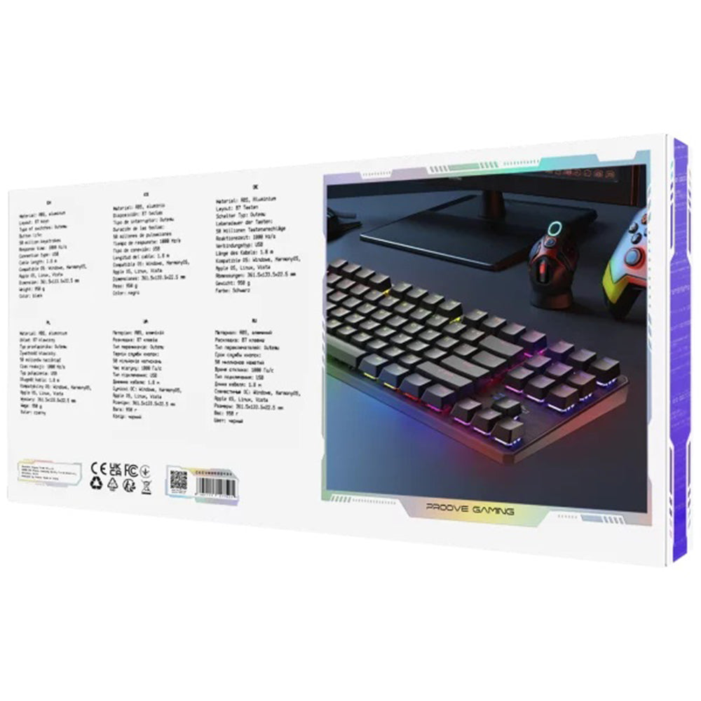Clavier Gaming Filaire USB Proove Everfrost, RGB, 1.8m, Noir CKEVEN00000401