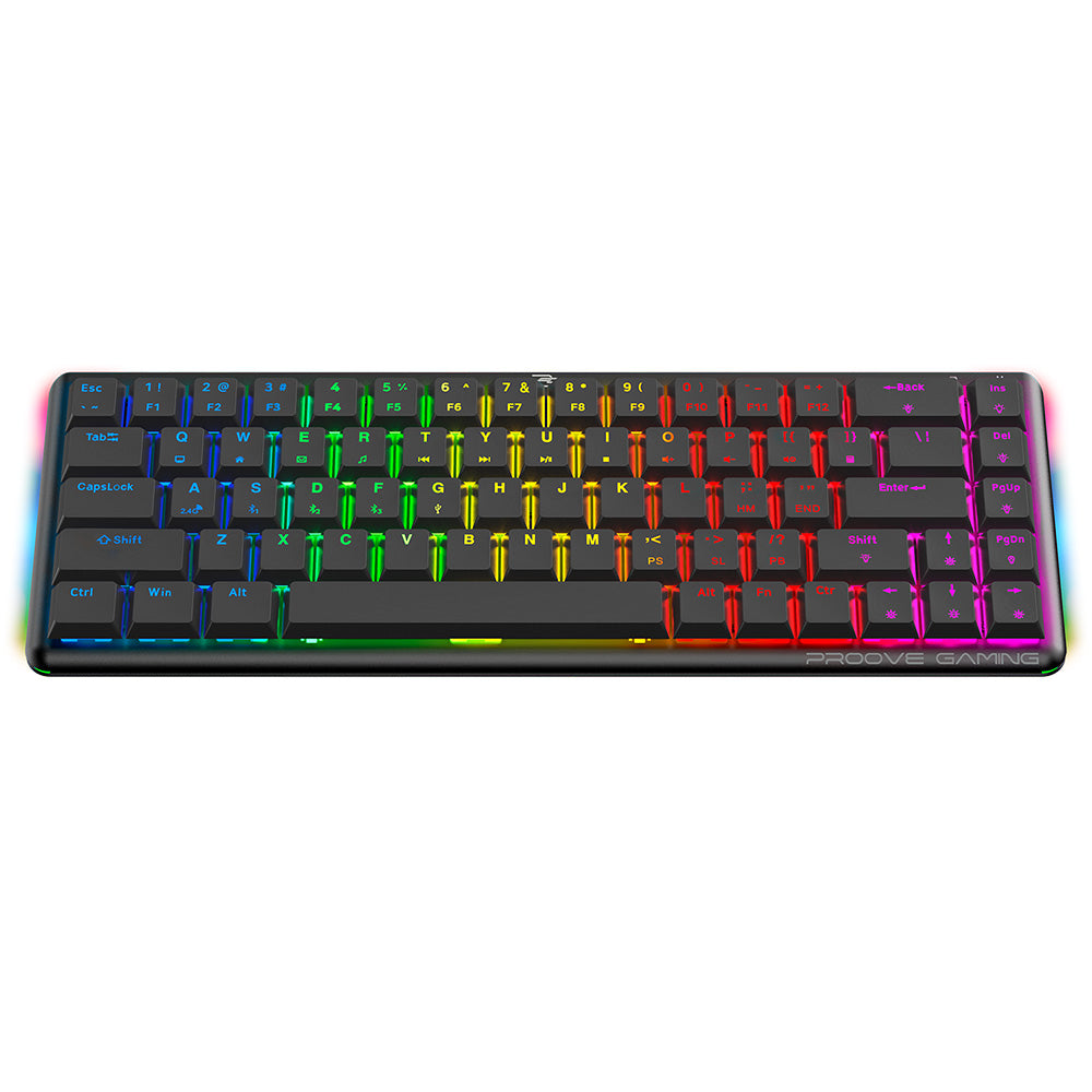Tastiera Gaming Wireless Proove AFK, RGB, BT / Wi-Fi / Cablata, 1.5m, Nera WKAFKEN22001