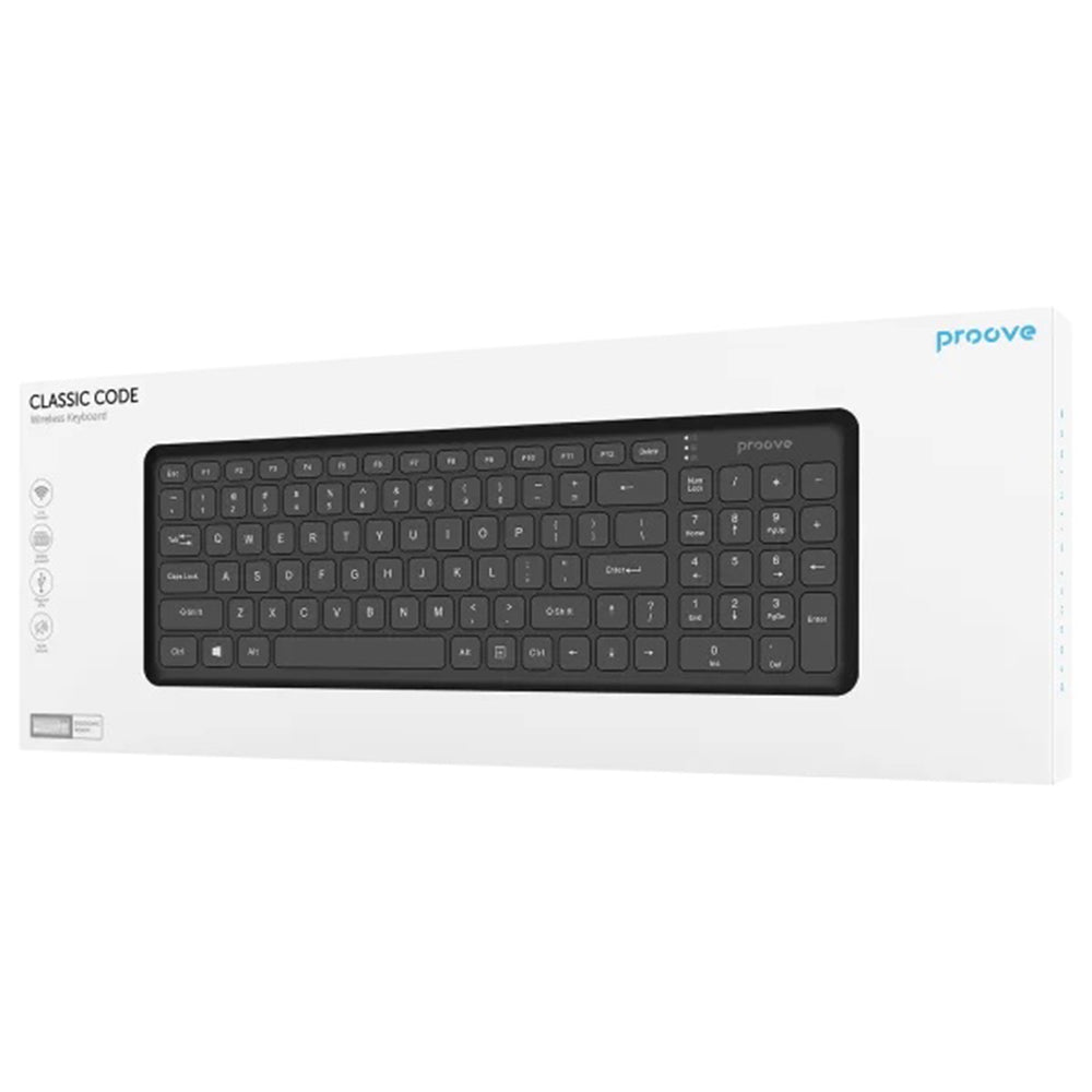 Tastiera Wireless Proove Classic Code, Nera KBCDEN00003001
