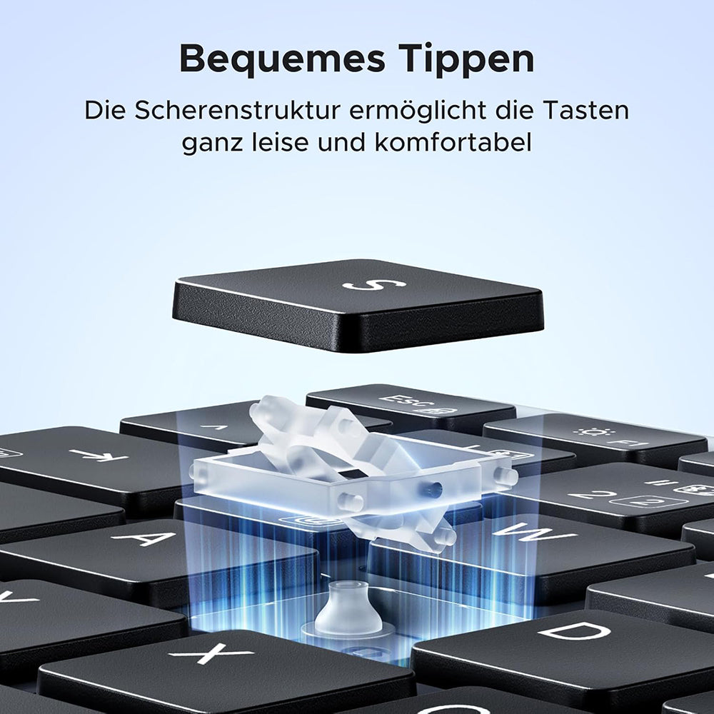 Tastiera Wireless UGREEN K552 (75163), BT / Wi-Fi, Nera