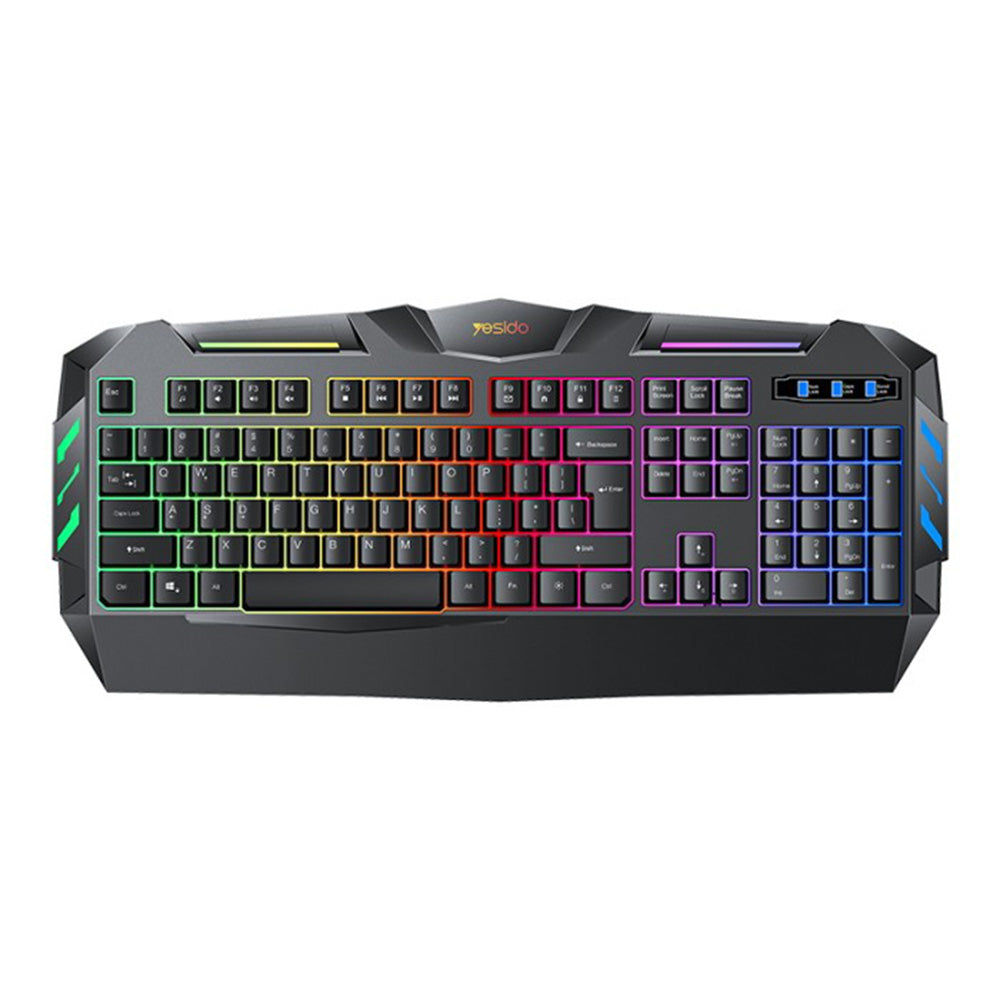 Clavier Gaming Filaire USB Yesido KB21, RGB, 1,5m, Noir