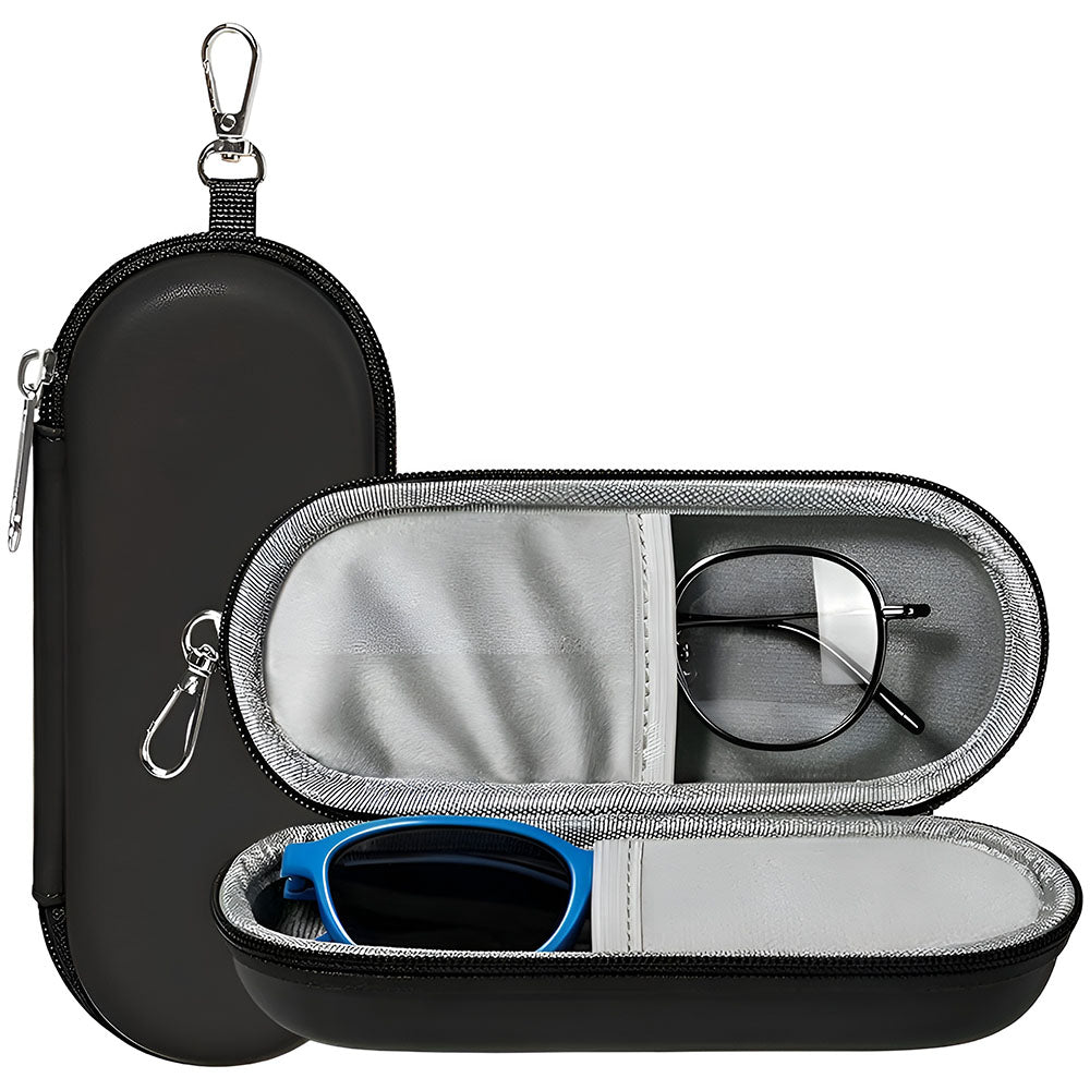 Techsuit ETJ3 Glasses Case, 165mm x 65mm x 40mm, Black