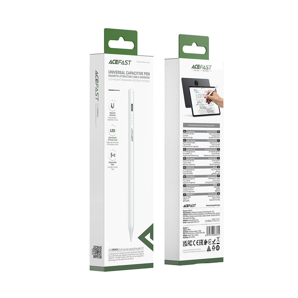 Touch Pen Acefast V1, Aktive Version, Weiß
