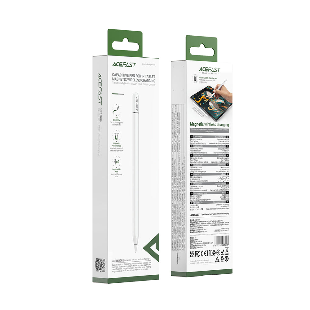 Touch Pen Acefast V3 für iPad, Aktive Version, Weiß