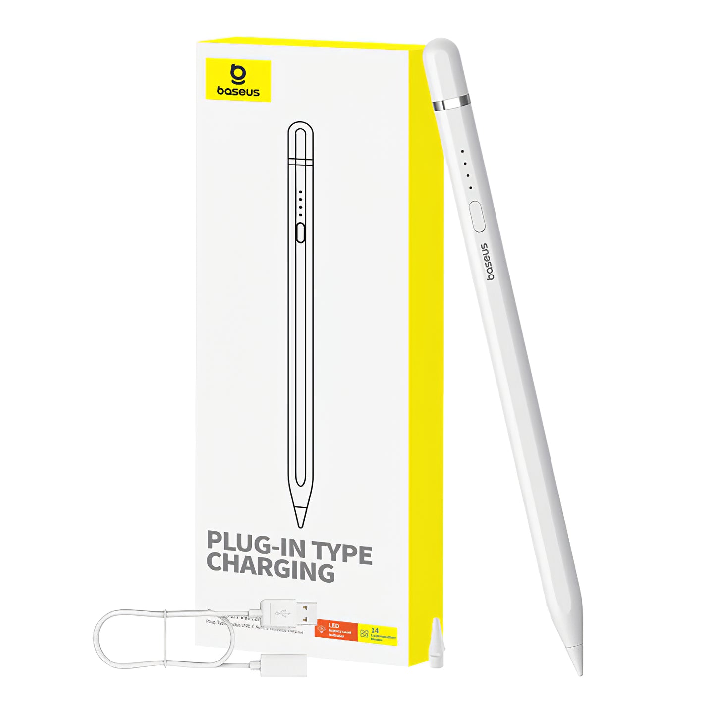 Touch Pen Baseus Smooth Writing 2 Series für Apple iPad, Aktive Plug-In-Version, Weiß P80015806211-00