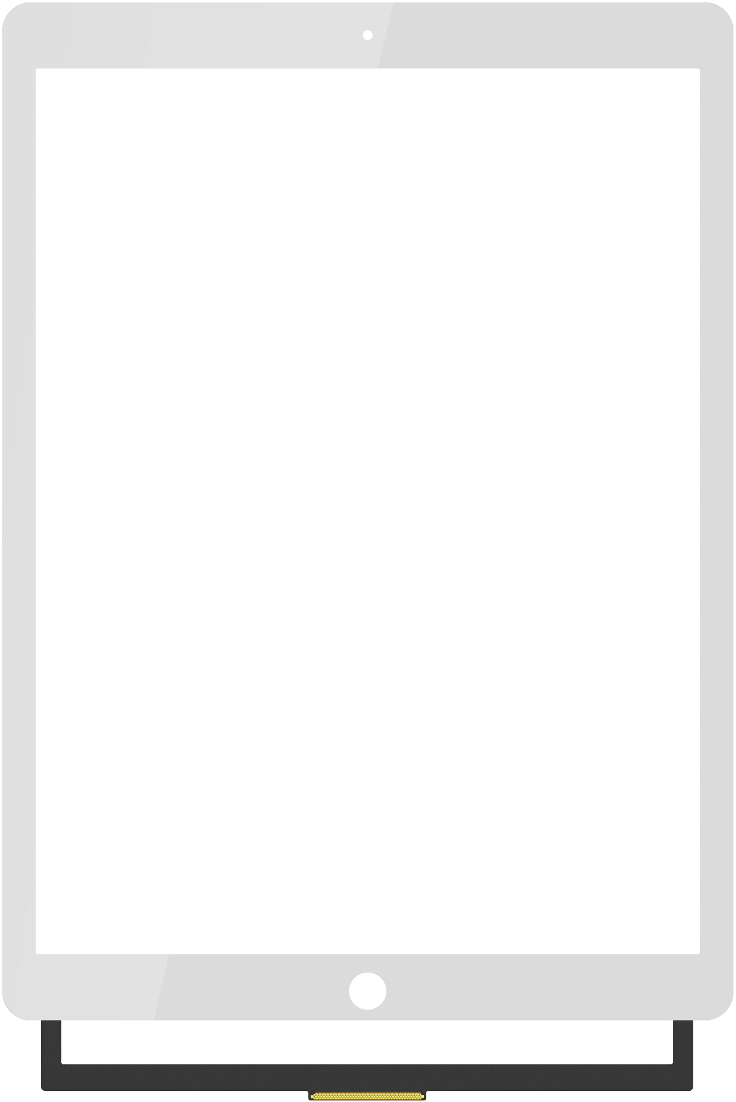 Protection avant écran tactile OCA pour Apple iPad Pro 12.9 (2017), Blanc