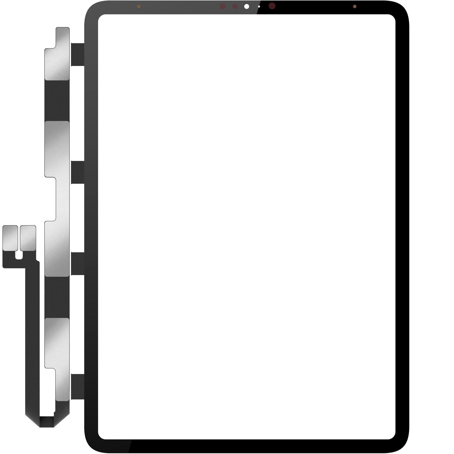Touchscreen Forward Guard OCA per Apple iPad Pro 12.9 (2021), Nero