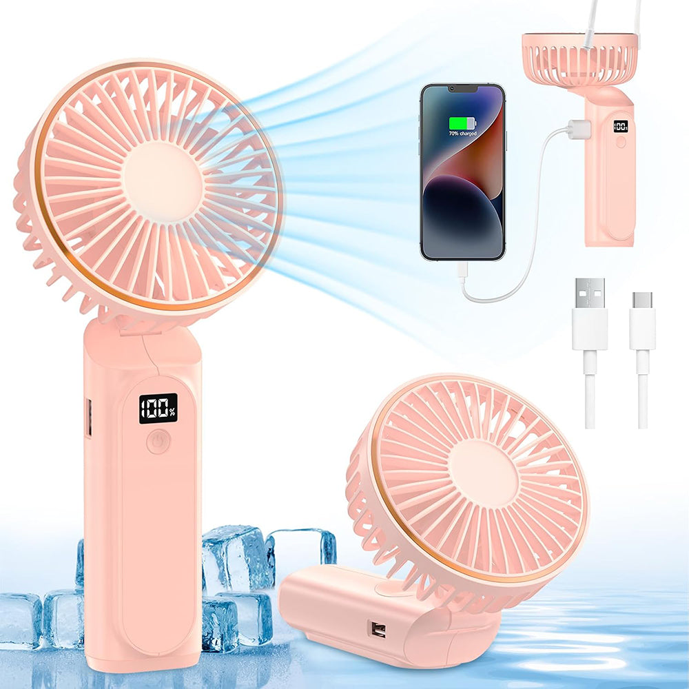 Ventilatore Portatile Techsuit M12, Rosa
