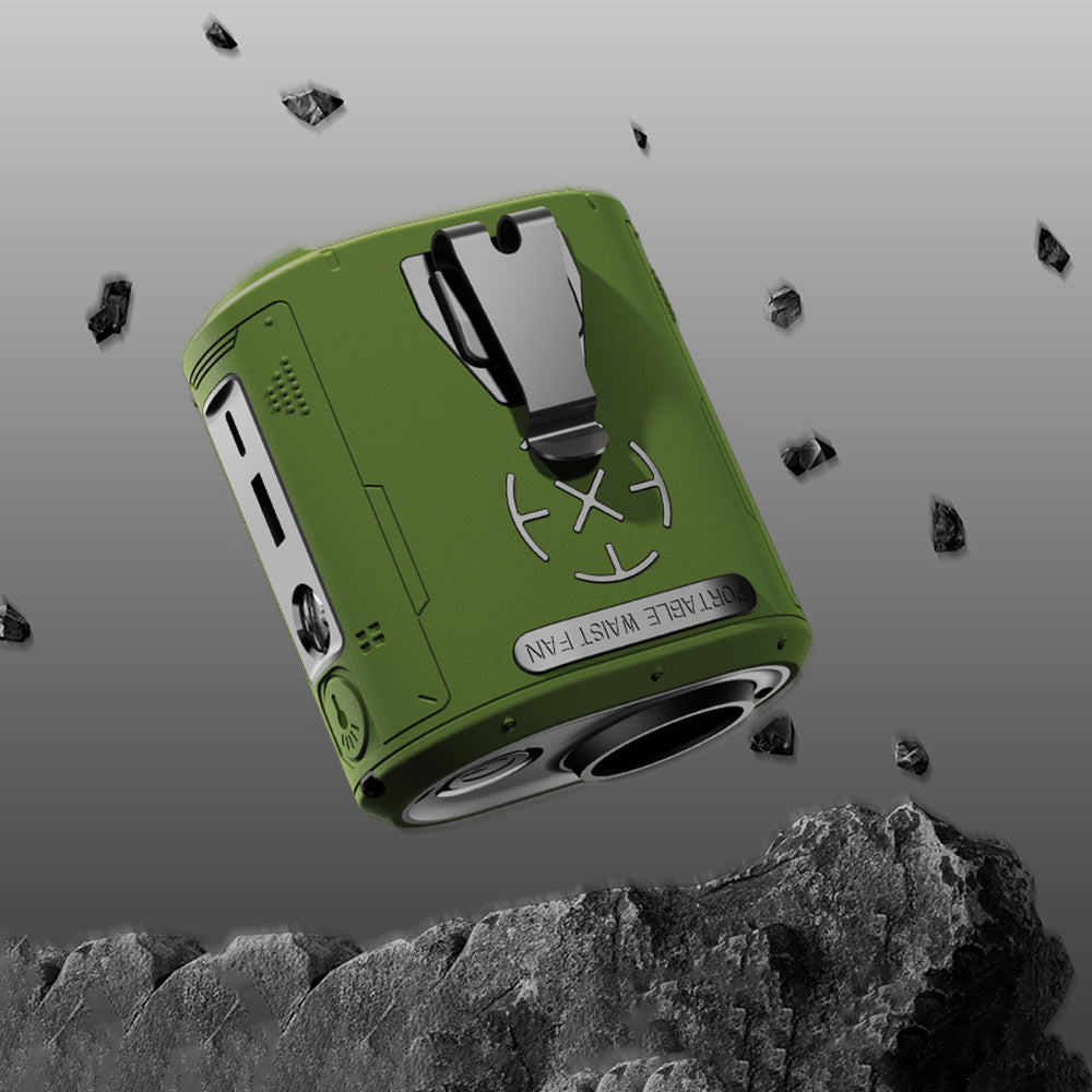 Ventilatore Portatile Techsuit Z14 con batteria esterna 5000mAh, Verde