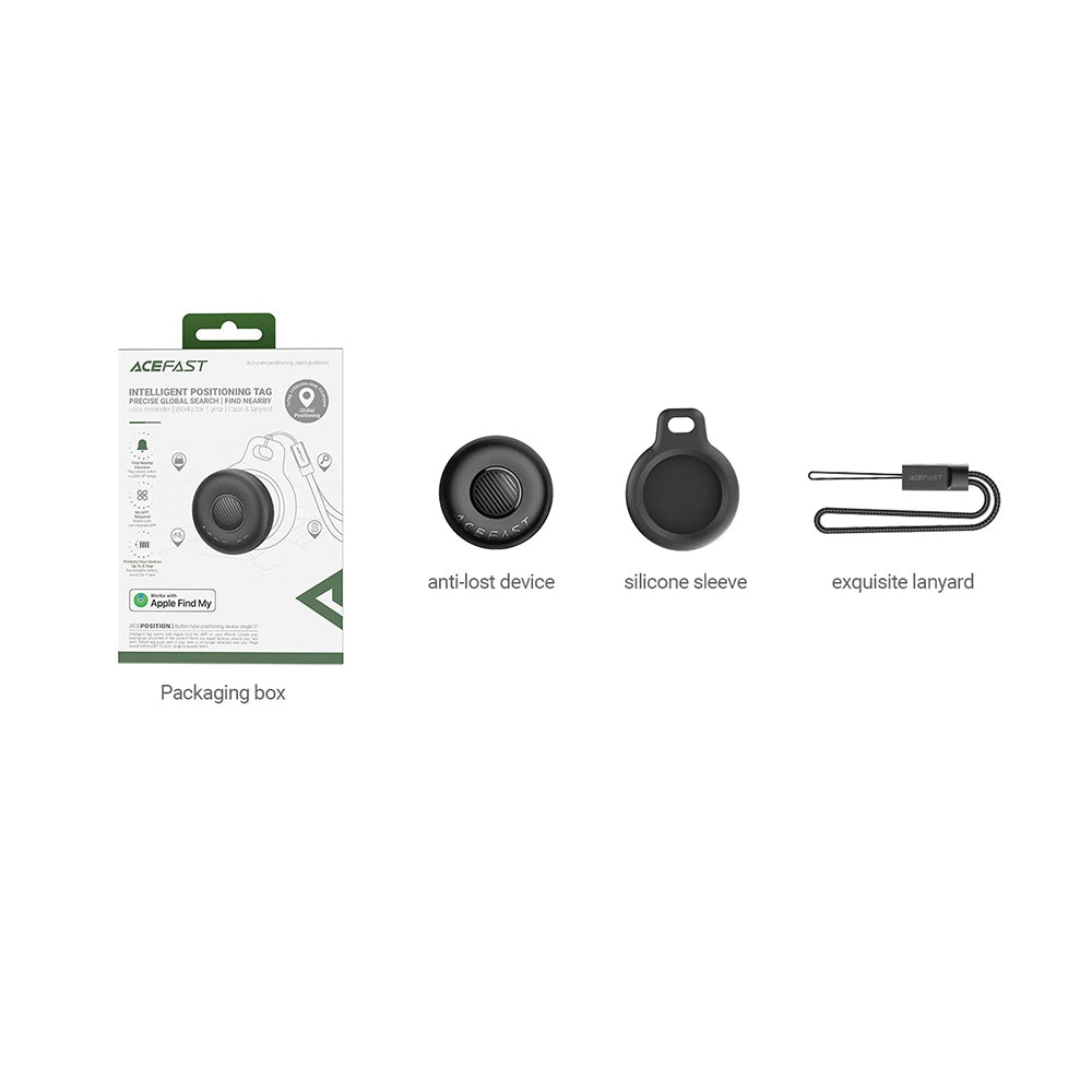 Acefast SmartTag S1 per serie iOS, Grigio