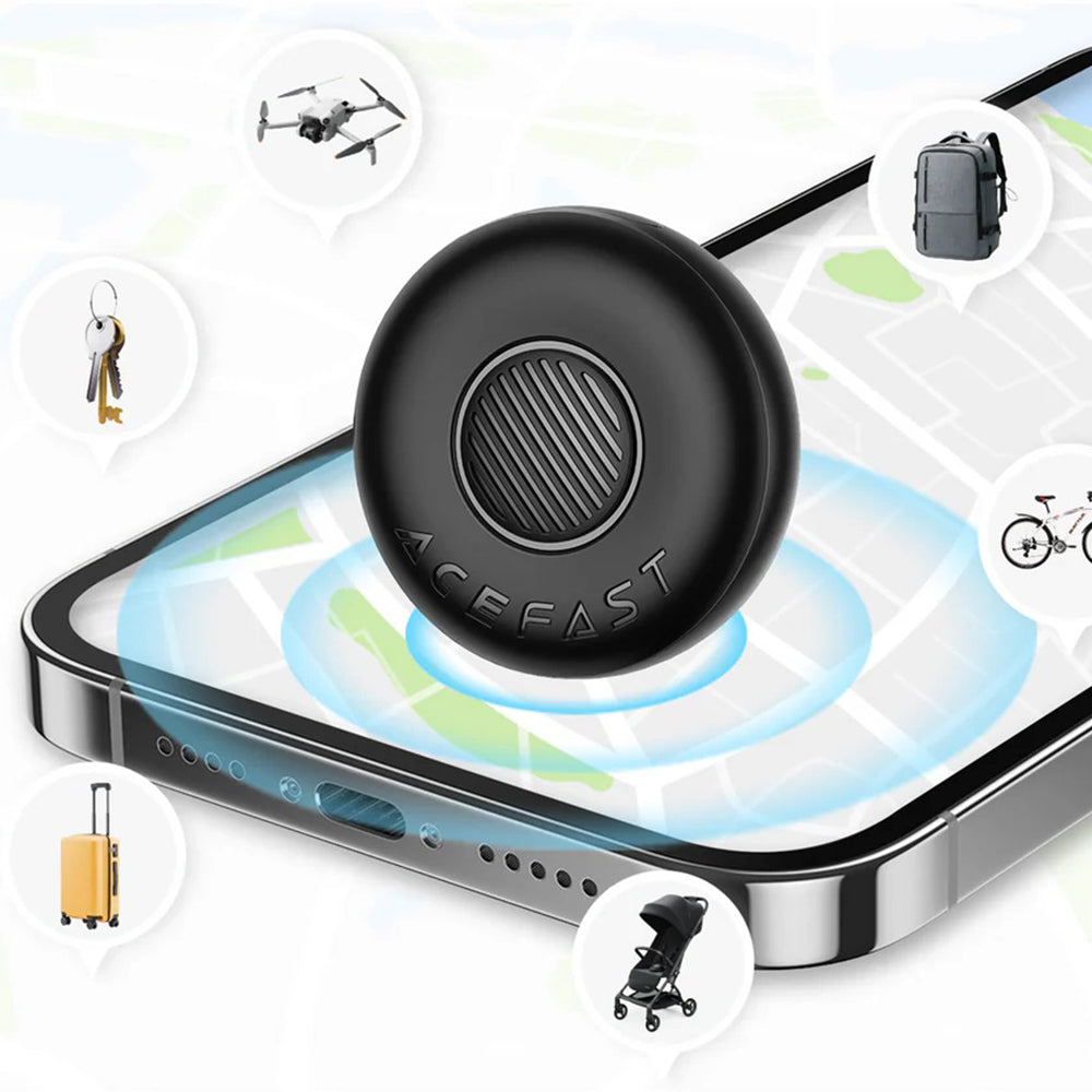 Acefast SmartTag S1 pour séries iOS, Set de 4 pièces, Gris