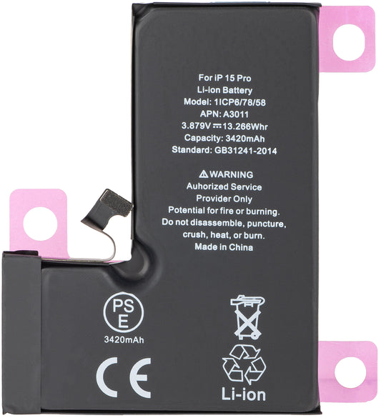Batterie Apple iPhone 15 Pro, Diagnostic Haute Capacité