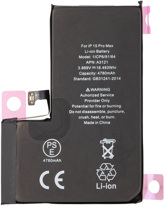 Batterie Apple iPhone 15 Pro Max, Diagnostic Haute Capacité