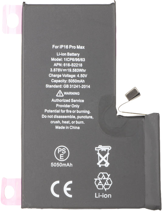 Batterie Apple iPhone 16 Pro Max, Haute Capacité