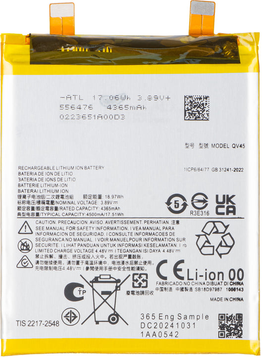 Batterie pour Motorola Edge 50 Ultra, QV45