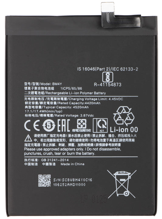Batterie pour Xiaomi Poco F3, BM4Y