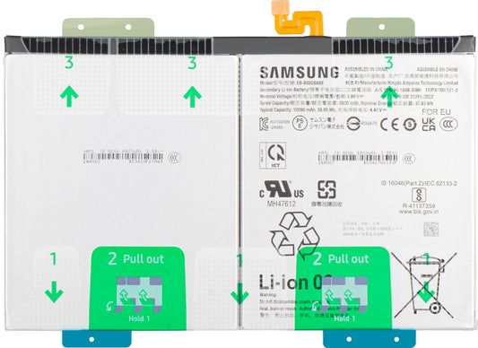 Batteria Samsung Galaxy Tab S10+, EB-BX828ABE, Service Pack GH82-35927A