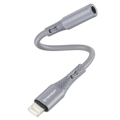 Adattatore Audio Lightning - 3.5mm Techsuit AC2 SoundFlex, Grigio