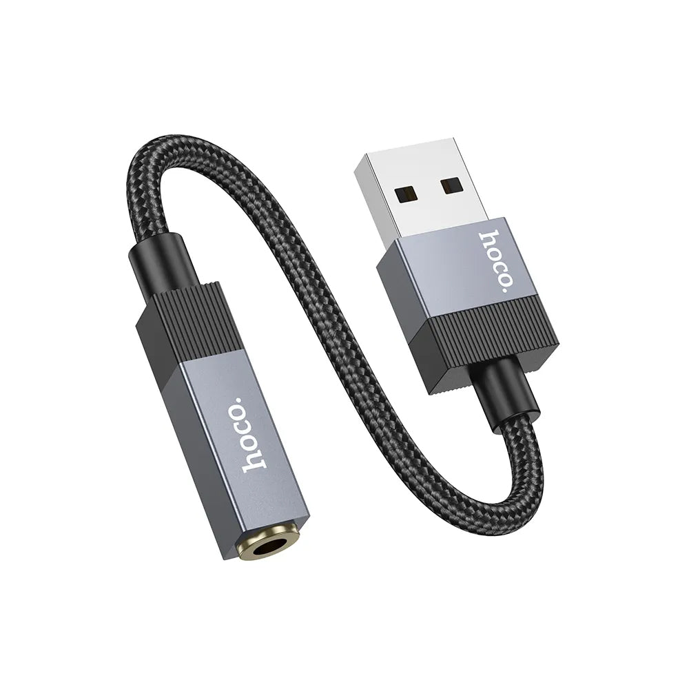 Adaptateur Audio HOCO UPA32D, USB-A - 3,5 mm, Noir