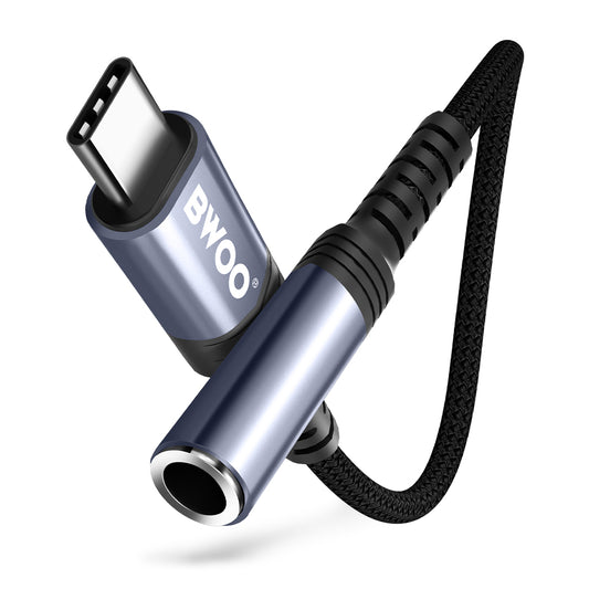 Audioadapter USB-C - 3.5mm BWOO BZ47, Schwarz