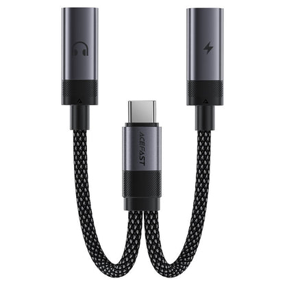 Adattatore Audio USB-C - 2 x USB-C Acefast J14, Nero
