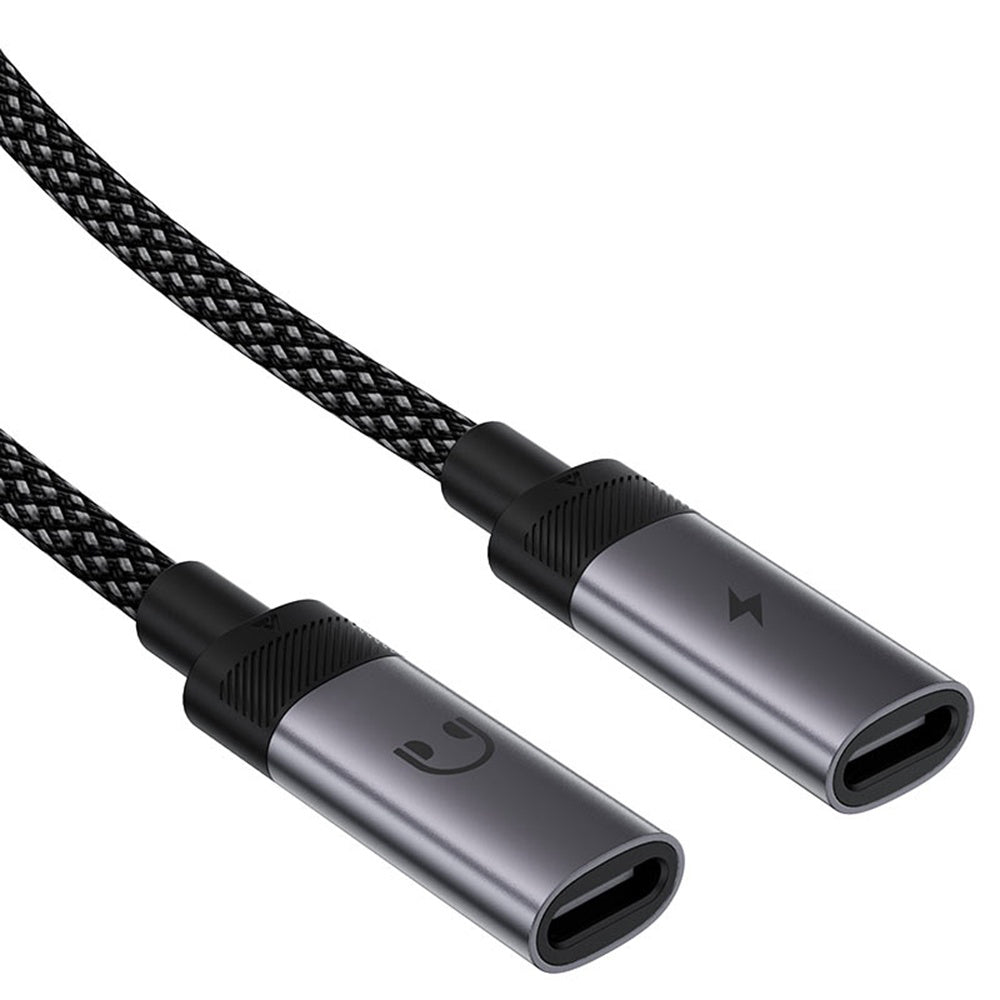 Adattatore Audio USB-C - 2 x USB-C Acefast J14, Nero