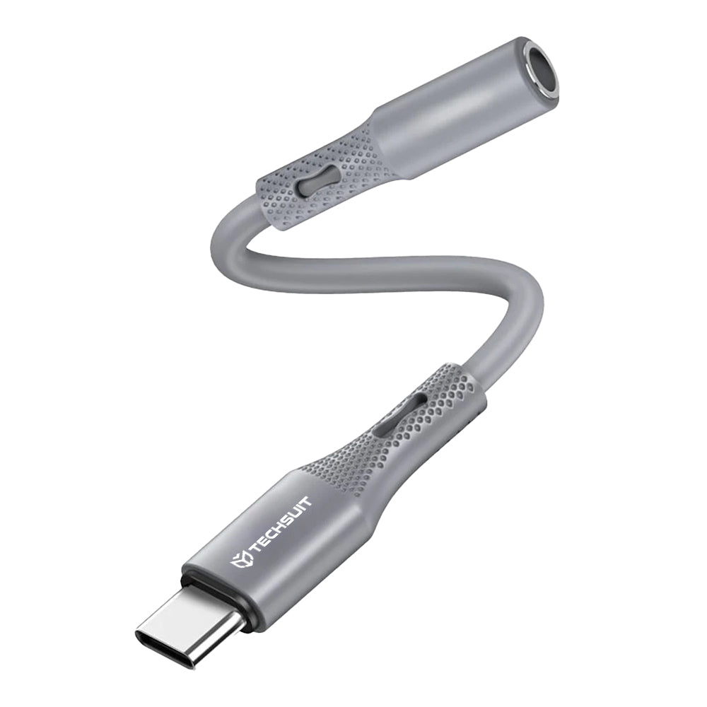Adaptateur Audio USB-C - 3.5mm Techsuit AC1 SoundFlex, Gris