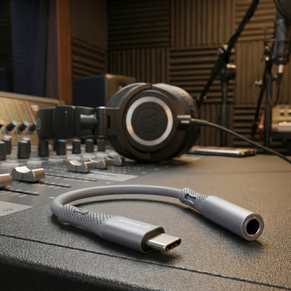 Adaptateur Audio USB-C - 3.5mm Techsuit AC1 SoundFlex, Gris