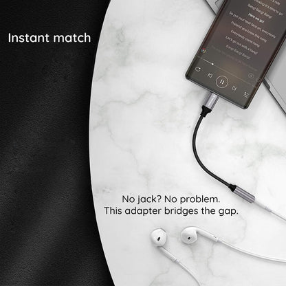 Adattatore Audio USB-C - 3.5mm Techsuit AC12 FuseXound, Grigio, Set 2 pezzi