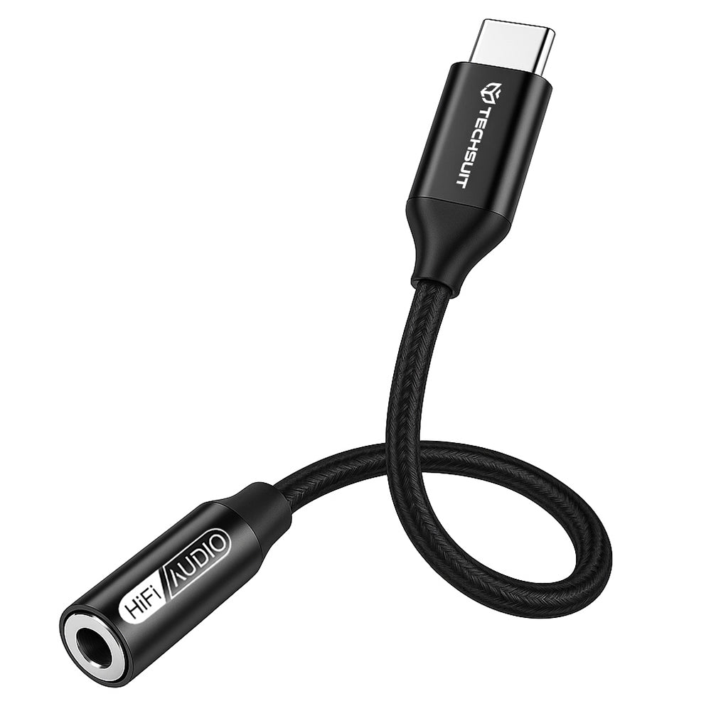 Adaptateur Audio USB-C - 3.5mm Techsuit AC13 FuseXound, Noir