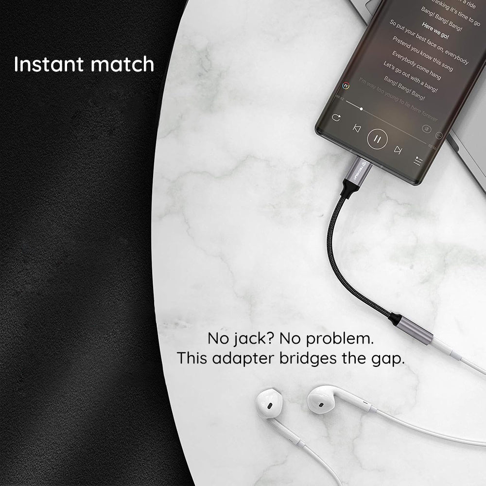 Adaptateur Audio USB-C - 3.5mm Techsuit AC13 FuseXound, Noir