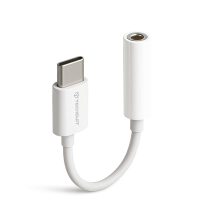 Adaptateur Audio USB-C - 3.5mm Techsuit AC18 MusicBox, Blanc, Lot de 2 pièces