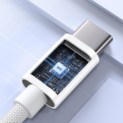 Adaptateur Audio USB-C - 3.5mm Techsuit AC18 MusicBox, Blanc, Lot de 2 pièces