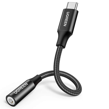 Adaptateur Audio USB-C - 3.5mm UGREEN AV142, Noir