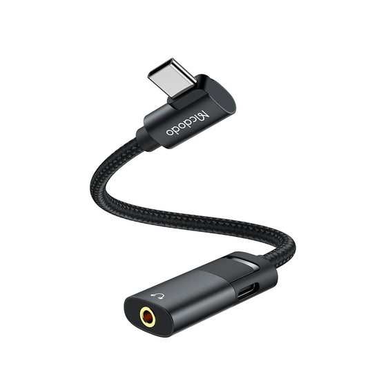 Adattatore Audio USB-C - USB-C / 3.5mm McDodo CA-1880, Nero