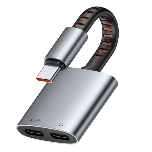 Adattatore Audio USB-C - USB-C / USB-C McDodo CA-3370, Grigio