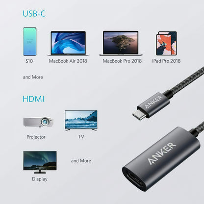 Adattatore Audio e Video USB-C - HDMI Anker PowerExpand+, Grigio A83120A1