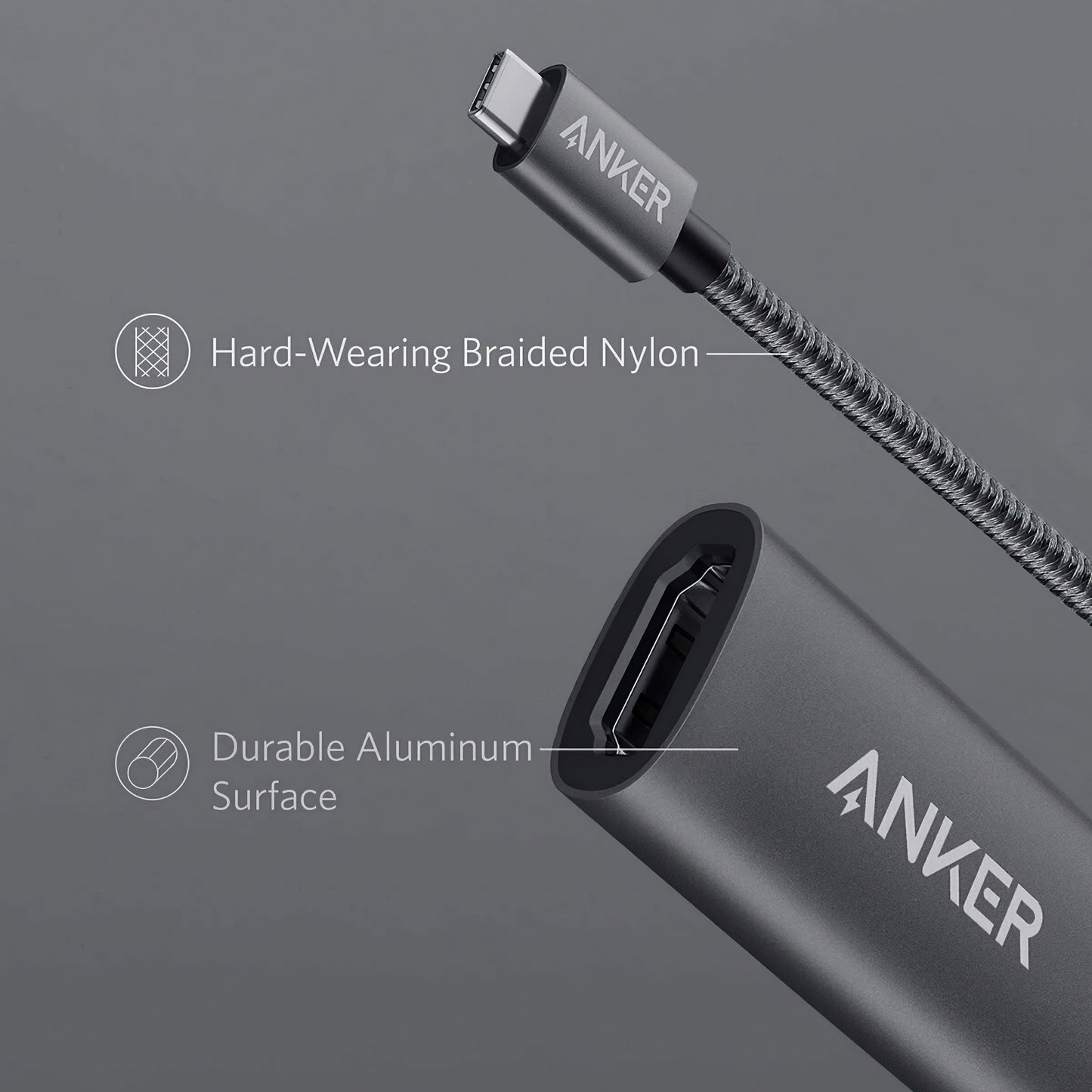 Adattatore Audio e Video USB-C - HDMI Anker PowerExpand+, Grigio A83120A1