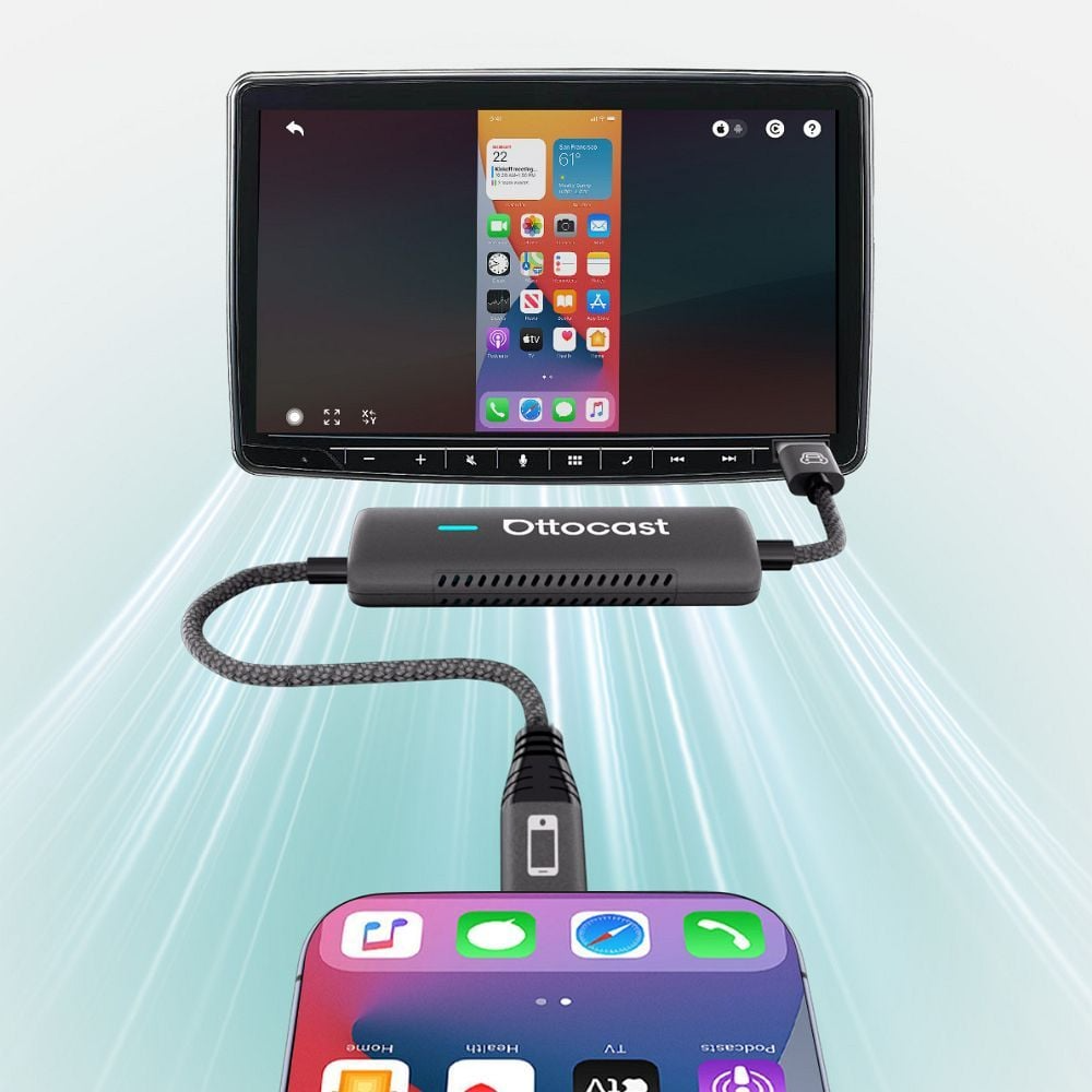 Adattatore Carplay / Android Auto Ottocast Mirror Touch per Apple iPhone / Serie Android CA450-T