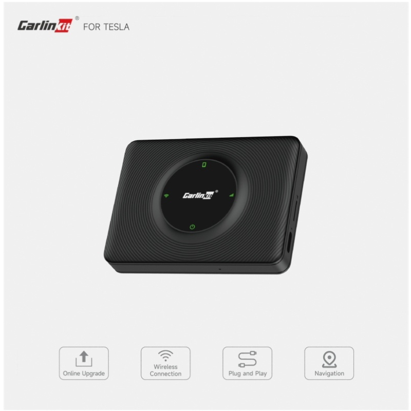 Adattatore Carplay / Android Auto Wireless Carlinkit compatibile con Tesla Model 3 / X / Y / S per Apple iPhone / Android Series CPC200-T2C