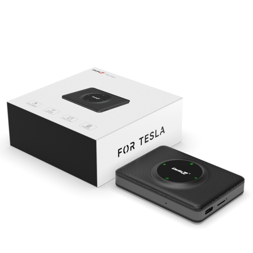 Adattatore Carplay / Android Auto Wireless Carlinkit compatibile con Tesla Model 3 / X / Y / S per Apple iPhone / Android Series CPC200-T2C
