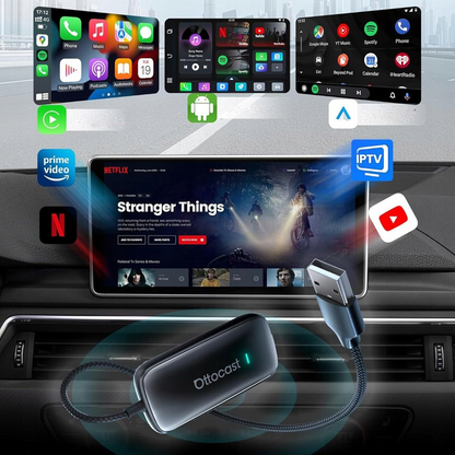 Wireless Carplay / Android Auto Adapter Ottocast Play2Video Ultra for Apple iPhone / Android Series CA515-T