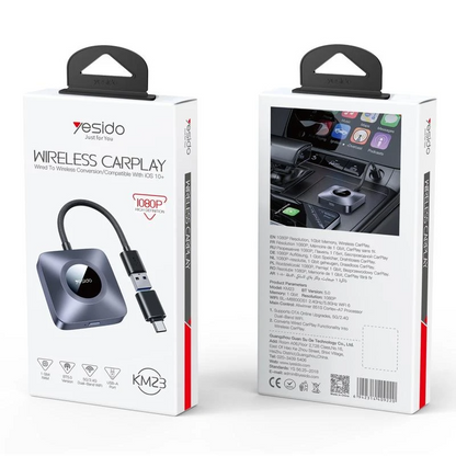 Wireless Carplay Adapter Yesido KM23 für Apple iPhone Serie