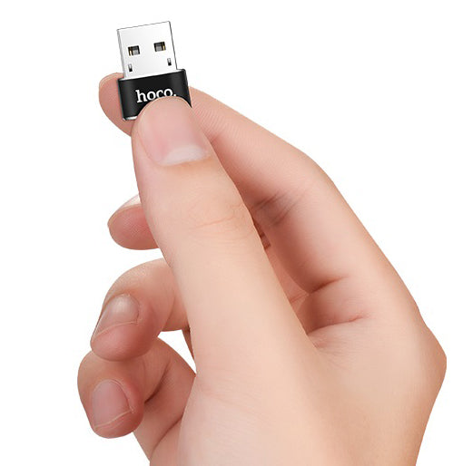 Adaptateur de données et de charge USB-C - USB-A HOCO UA6, noir