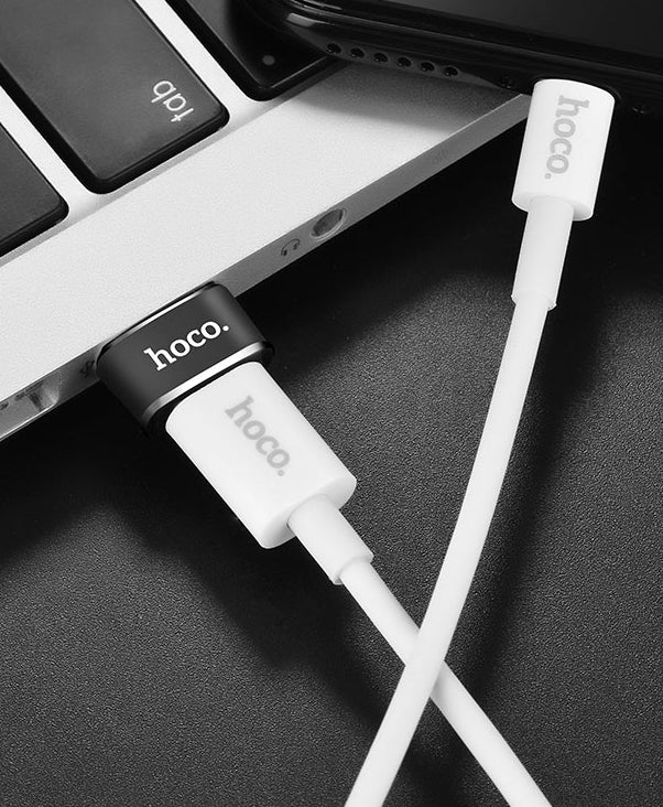Adaptateur de données et de charge USB-C - USB-A HOCO UA6, noir