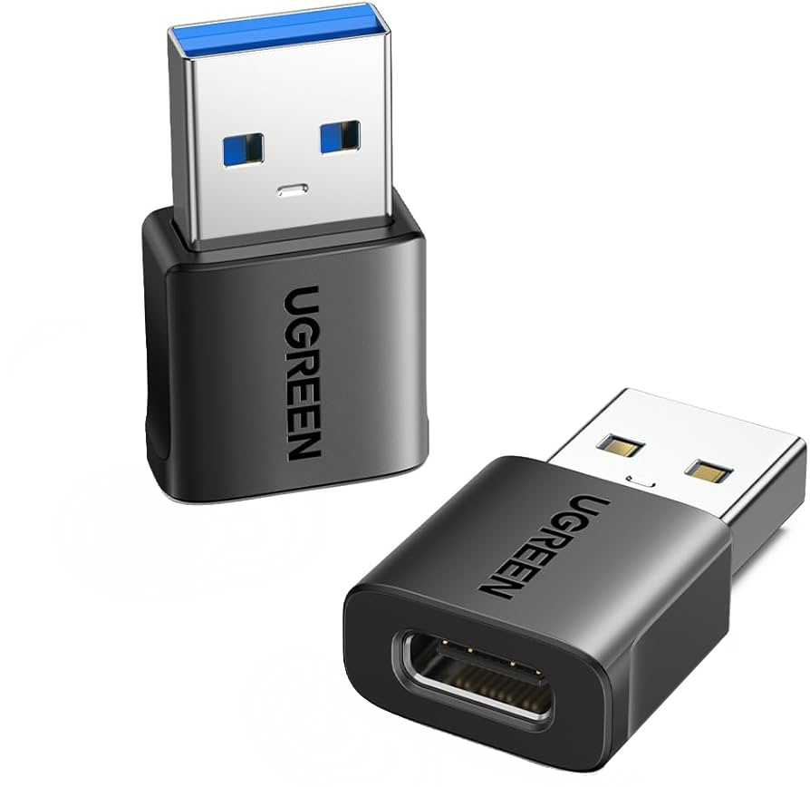 USB-C - USB-A Daten- und Ladeadapter UGREEN US701 (45275), 2er-Set, Schwarz