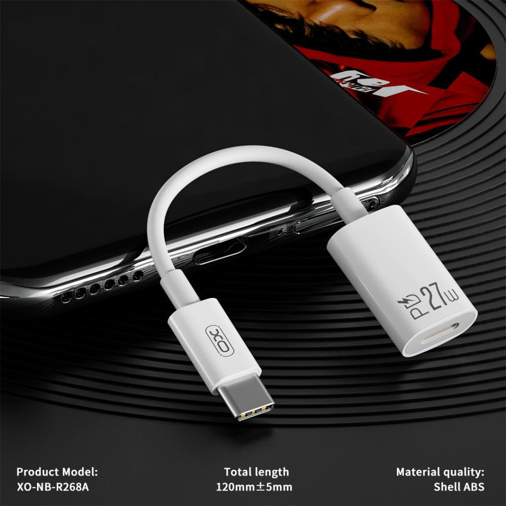 Daten- und Ladeadapter USB-C - Lightning XO Design NB-R268A, Weiß